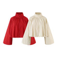 Cropped Funnel Neck Zip Jacket