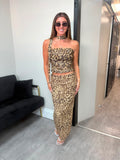Leopard Print Maxi Skirt Co-Ord