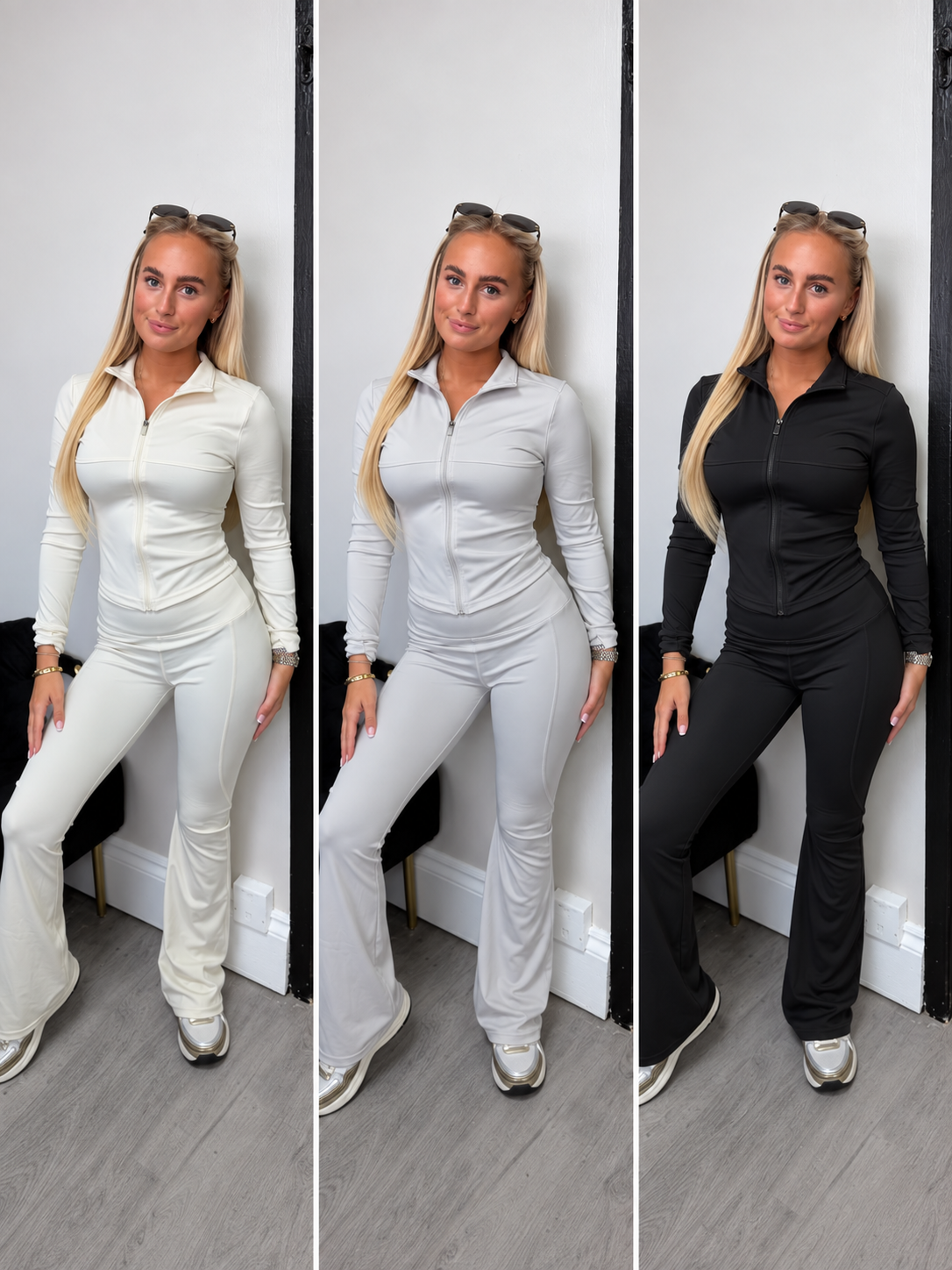 Luxe Sculpt Zip-Up Flared Activewear Set