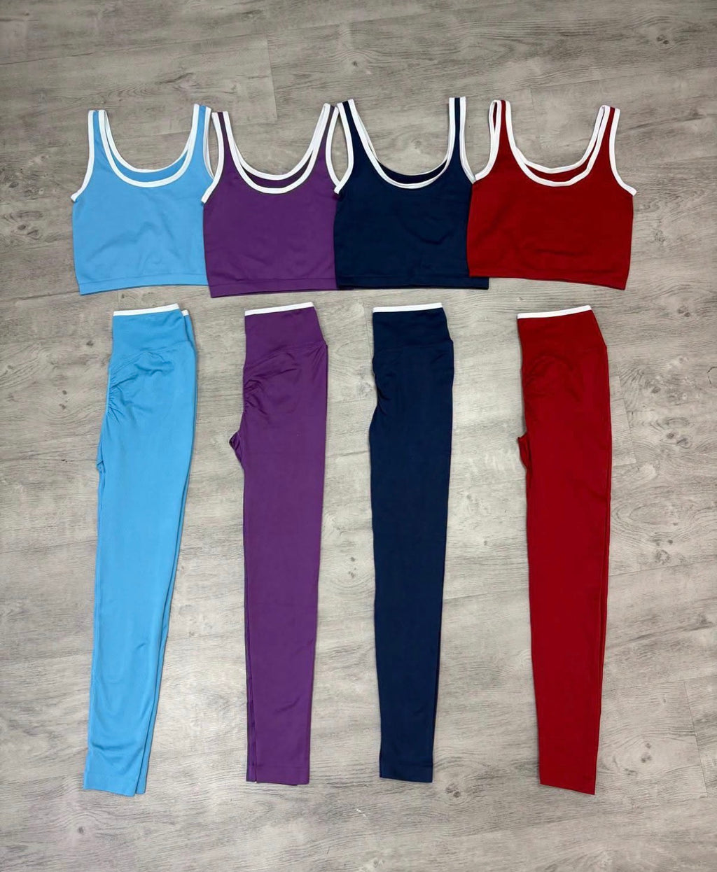 Luxe Contrast Trim Activewear Set