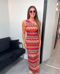 Retro Wave Maxi Dress