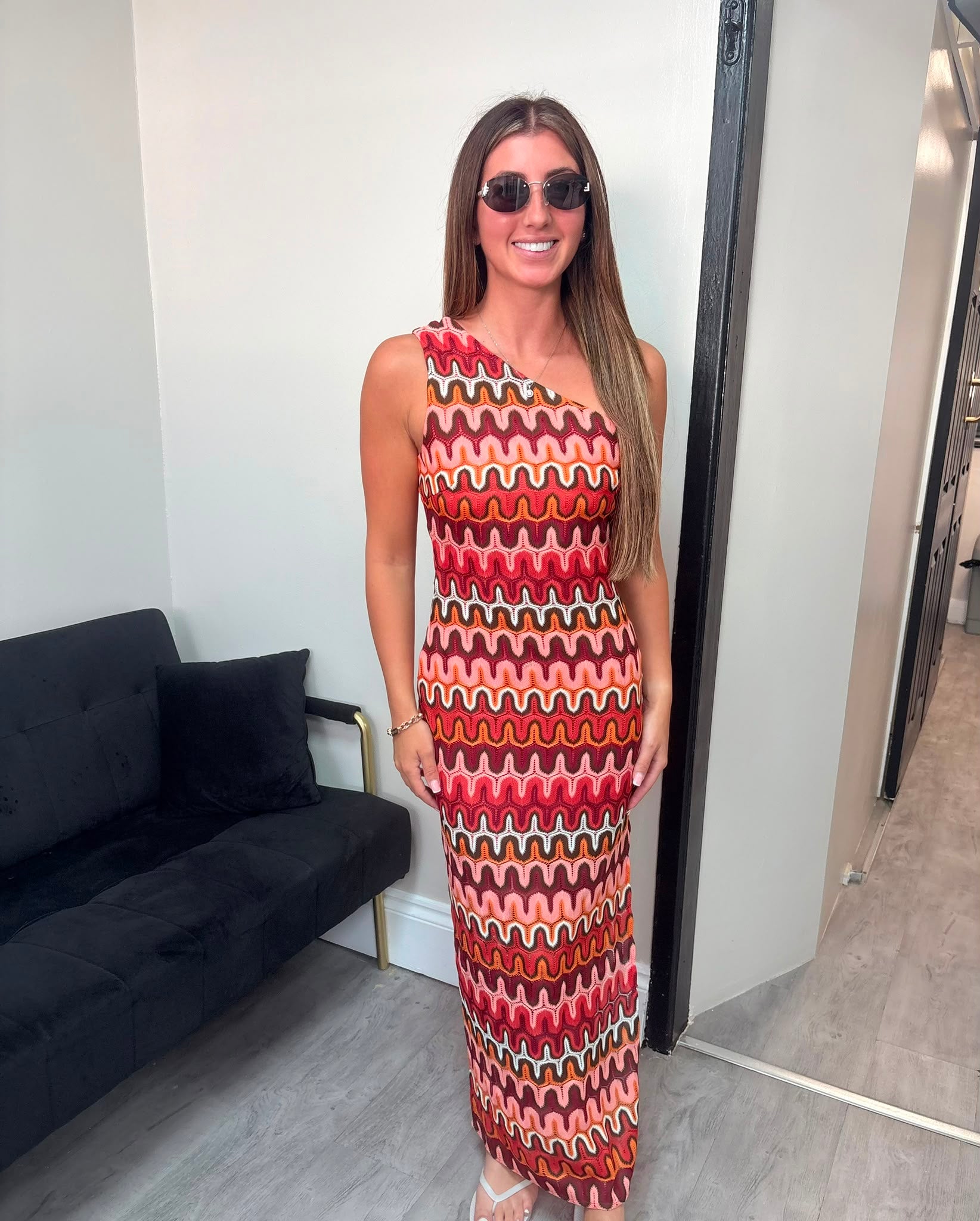 Retro Wave Maxi Dress