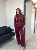 Burgundy military tracksuit