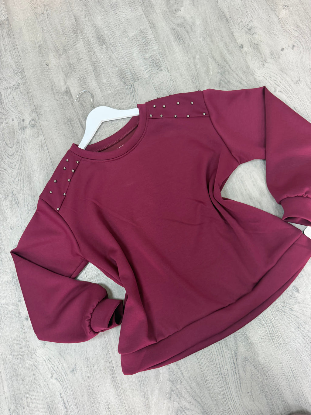 Embellished Shoulder Sweatshirt