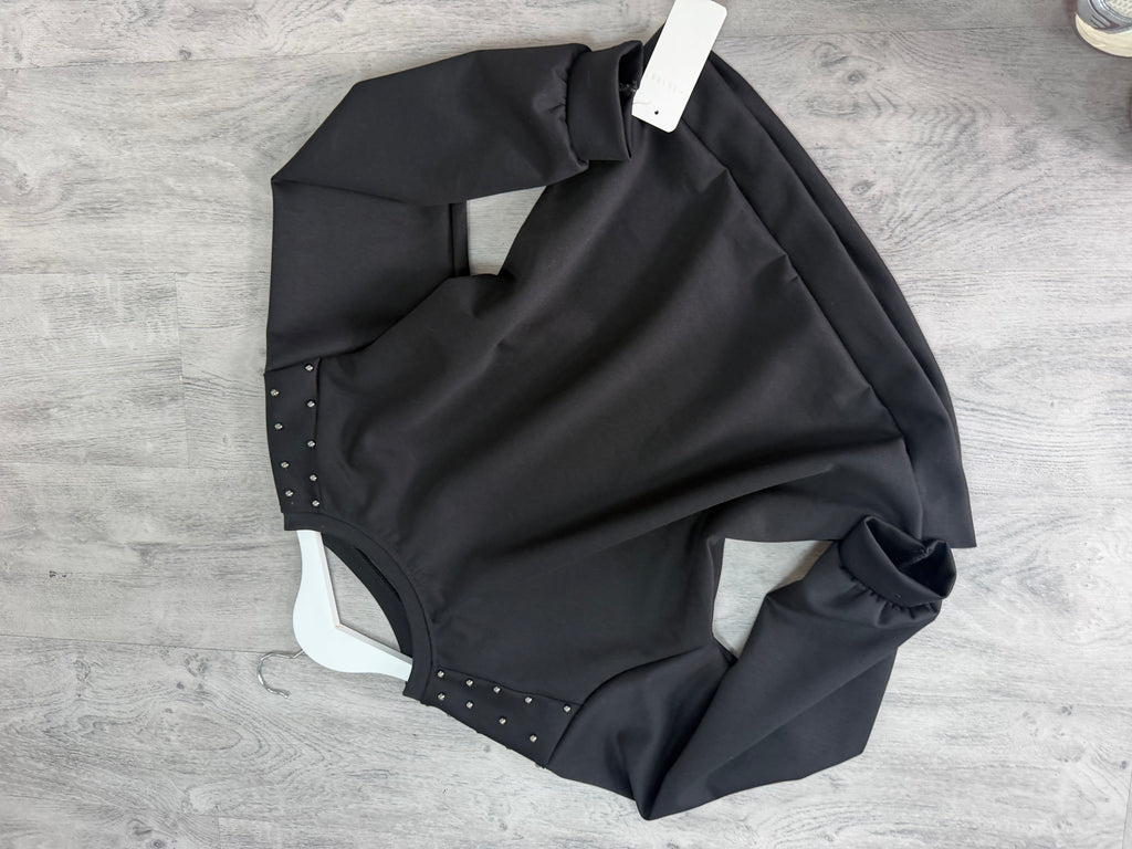 Embellished Shoulder Sweatshirt