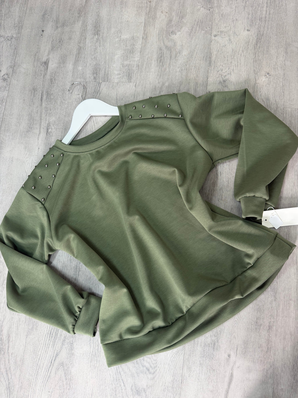 Embellished Shoulder Sweatshirt
